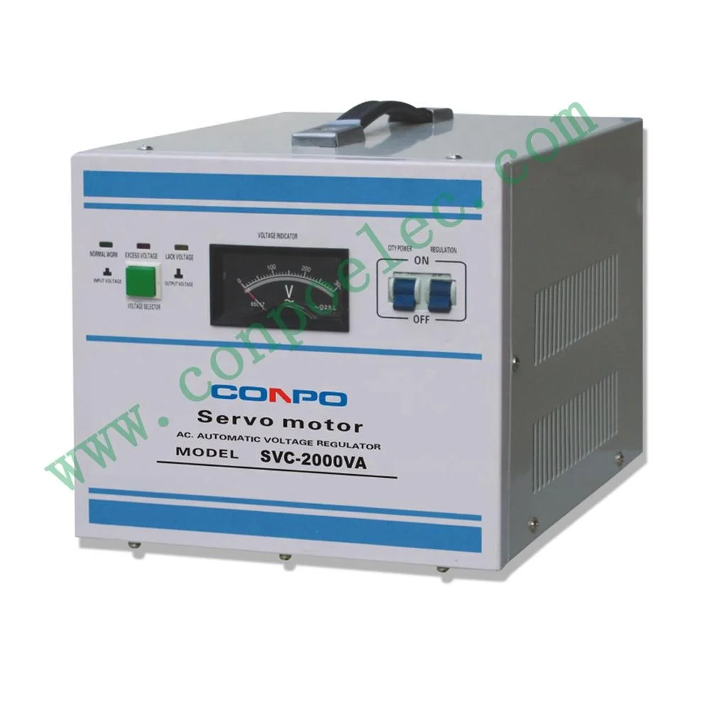 SVC-2000VA(new) 2KVA Single Phase Servomotor-type high accuracy AC Automatic Voltage stabilizer regulator AVR 220V/110V, CE RoHS