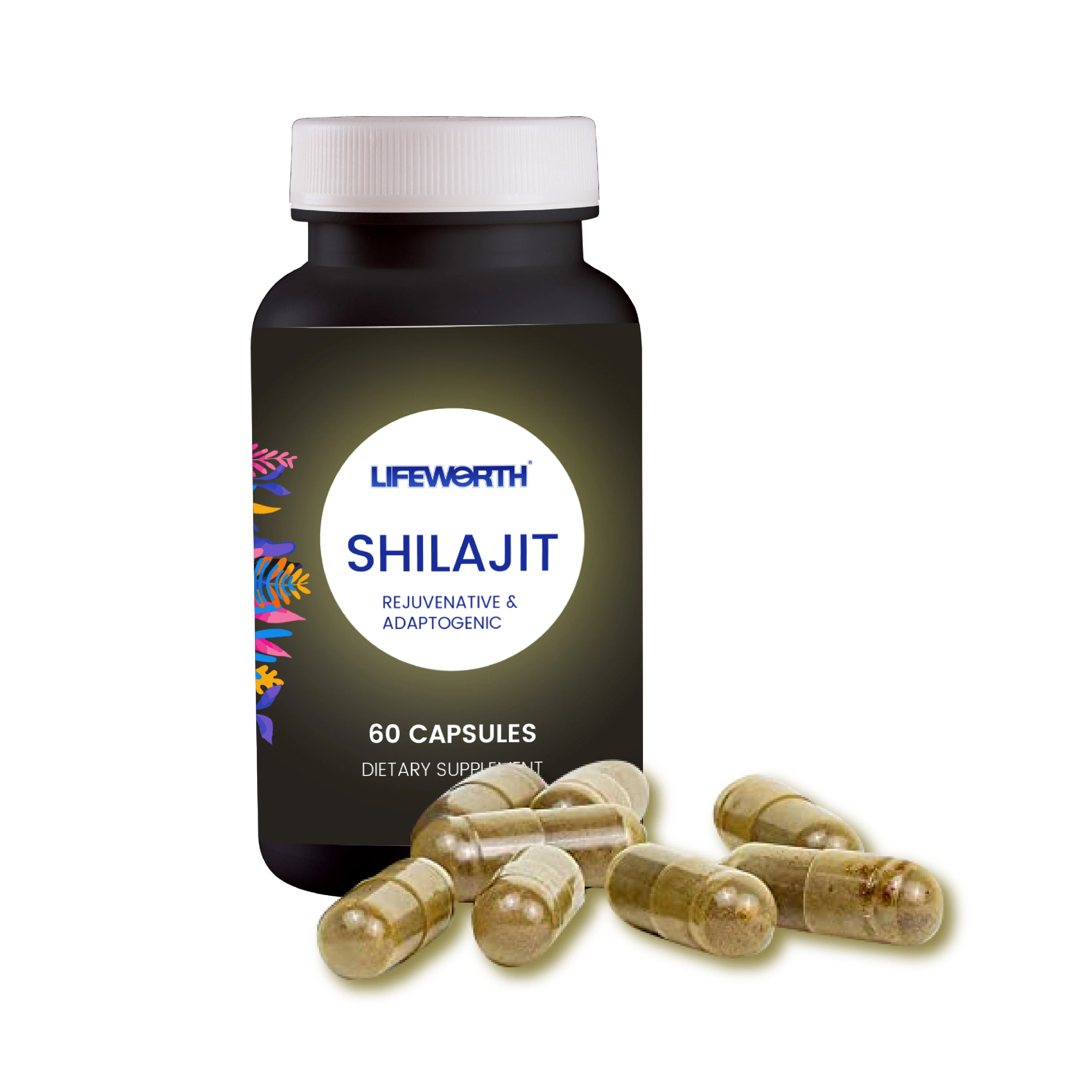 lifeworth private label trace mineral with magnesium salt Rich Humic Fulvic Acid  extract shilajit resin capsules