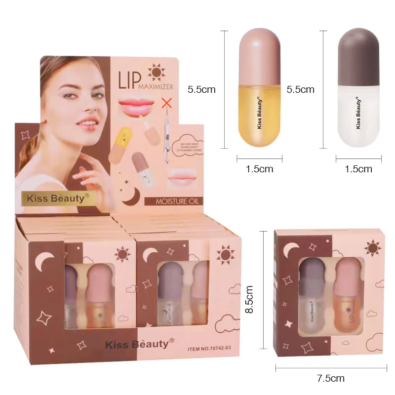 2 Pcs/set Plant Extract Moisturizing Repairing Plumping Lips Improving Lip Lines Ginger Mint Lip Balm