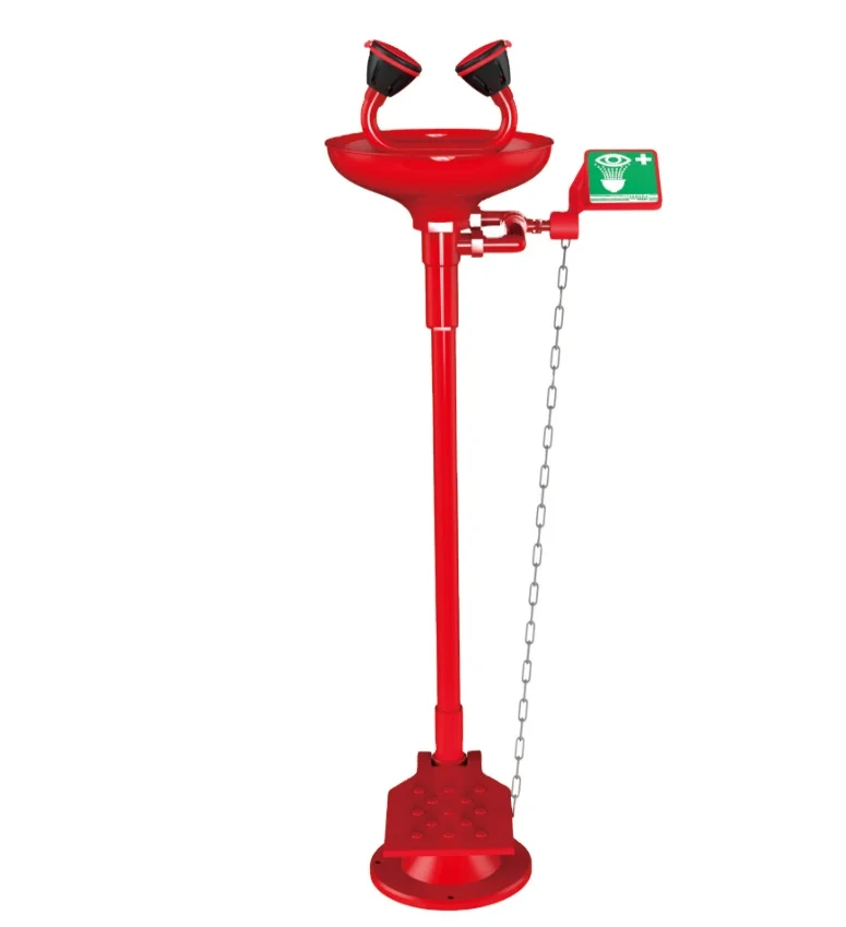 safety eye wash station, foot pedal control eye wash, eyewash station