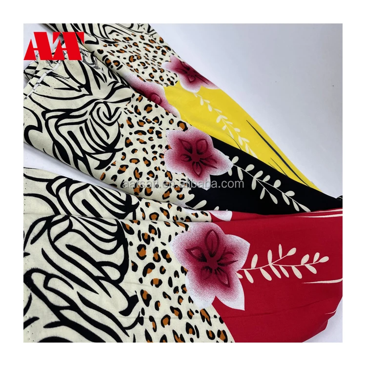 Jersey Fabric Lightweight Material 100% Viscose Fabric Woven Floral Cotton Rayon