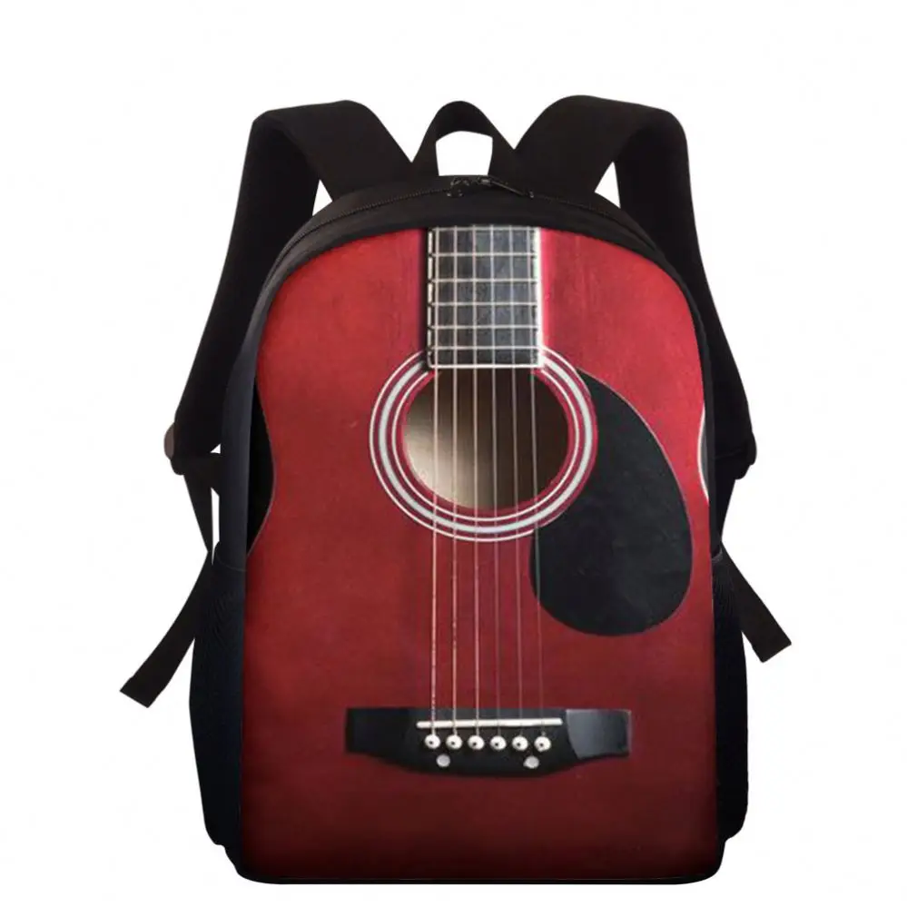 Guitar Pattern Cute Kids School Backpacks for Girls Kindergarten School Bags Girly Bookbags for Children