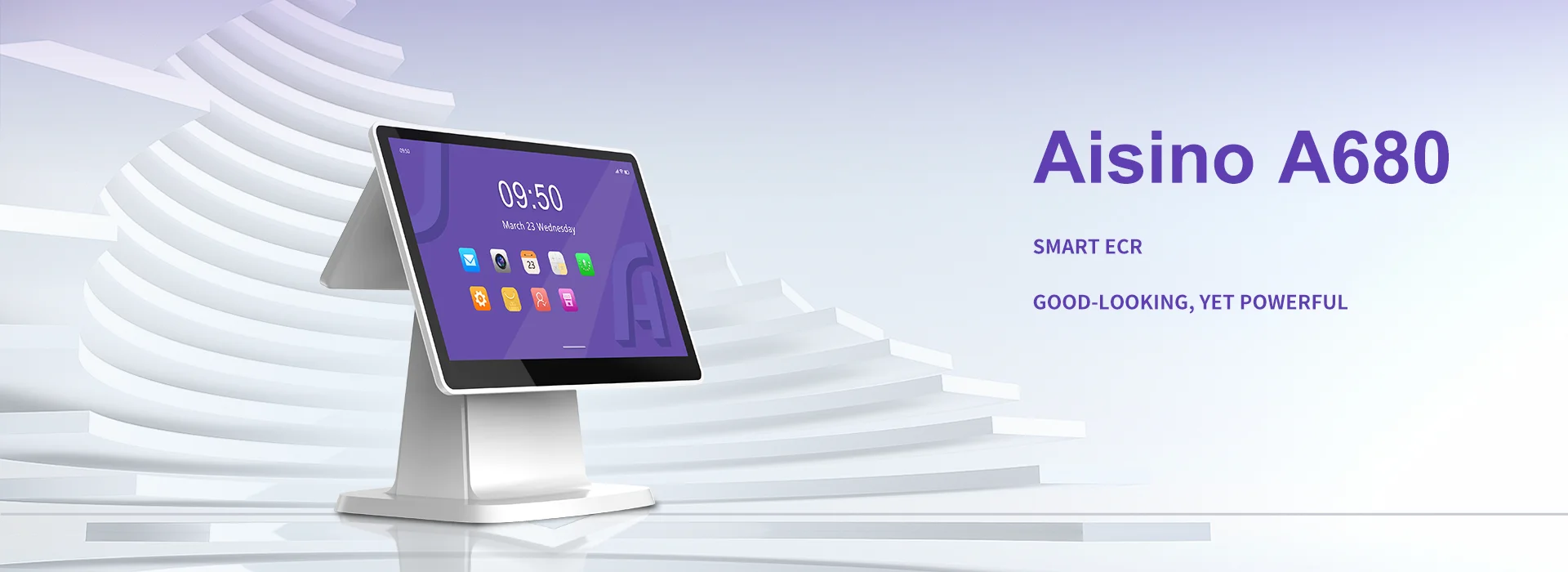Cashless Financial Equipment Smart ECR Aisino A680D1 Cash Register Desk for Restaurant and Supermarket