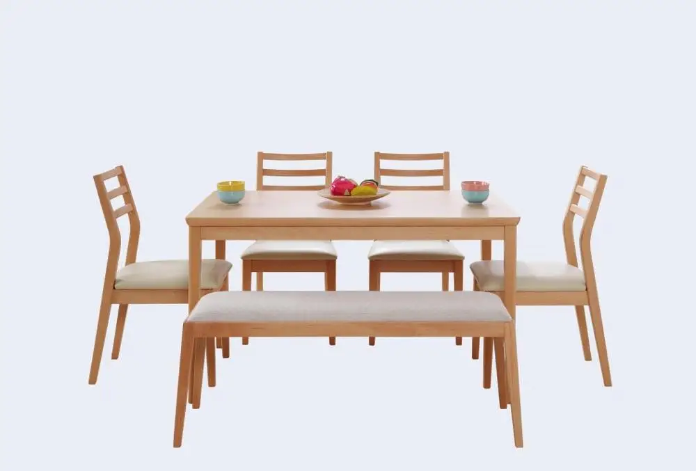 Modern Design Dining Room Furniture Set Dining Table Rectangular Wood 6 Chairs/seaters Home Furniture Panel Standard Packing T/T