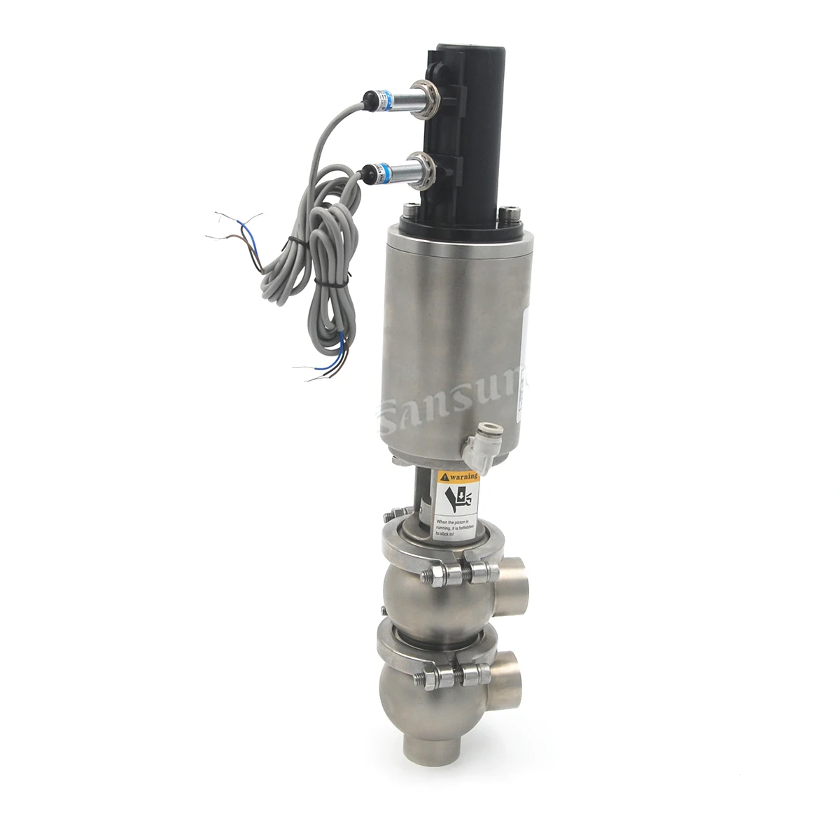 Sanitary Pneumatic reversing Divert Single Seat Valve F type