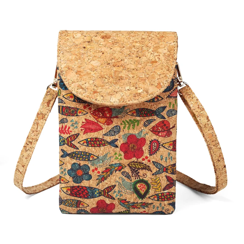 Factory OEM Daypack Cell Phone Mini Shoulder Small Crossbody Cork Bag for Women Messenger Bag for Girls