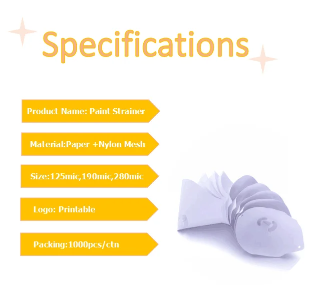 Good Mesh Paper Paint Strainer For Auto Painting