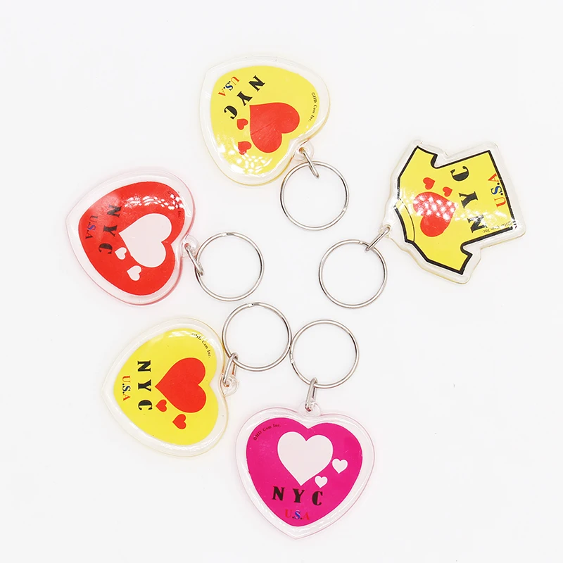 Beautiful Design Wholesale Keychains / Heart Shape Cheap Custom Acrylic Keychains