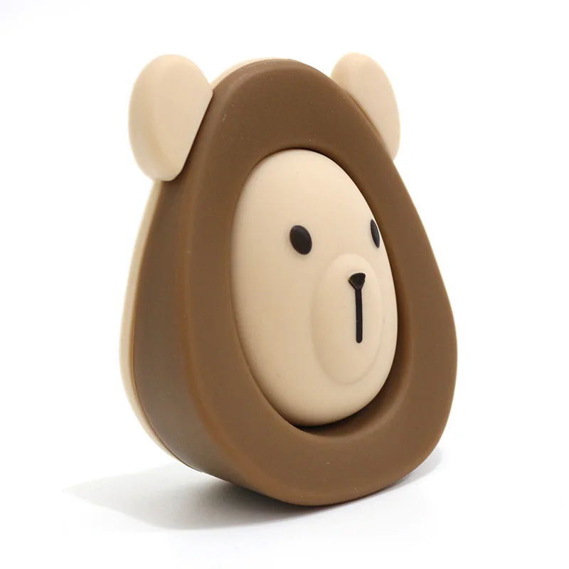 Cute Brown Color Safety Door Stopper Cute Ground Door Wedge for Carpet, Innovative Anti-Collision and Wind Resistance Door Mat