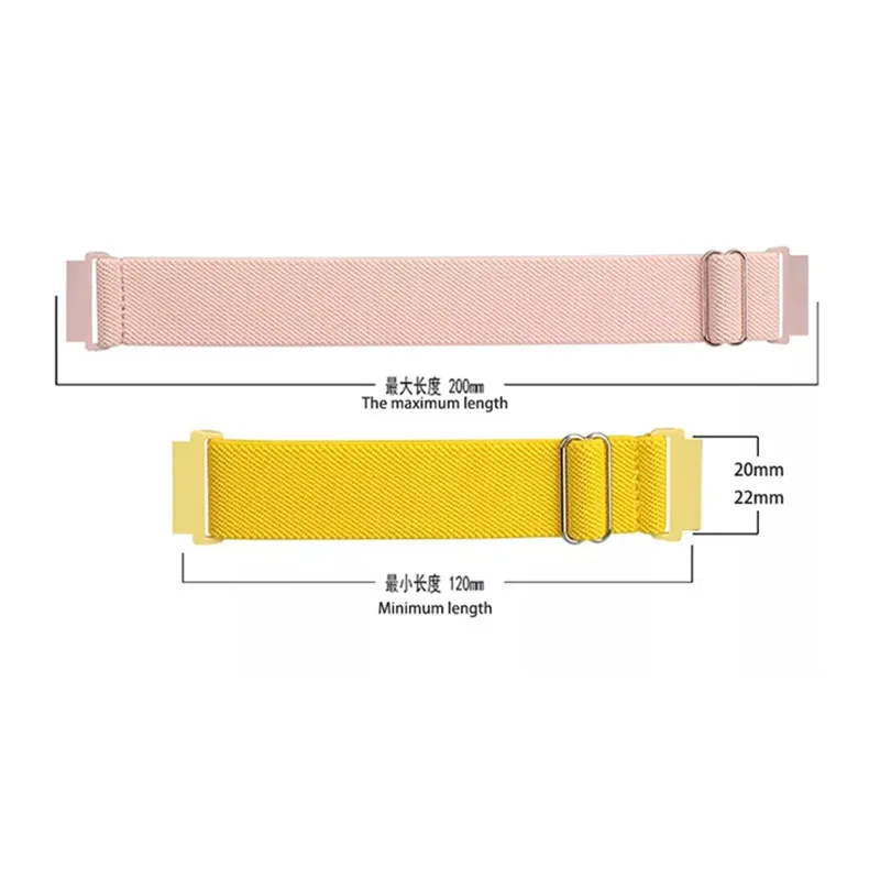 20mm 22mm band For Samsung Galaxy Watch 4/classic/2/3/Active 45mm/46mm/42mm Gear S3 Elastic Nylon Loop Huawei GT 2 2e pro strap