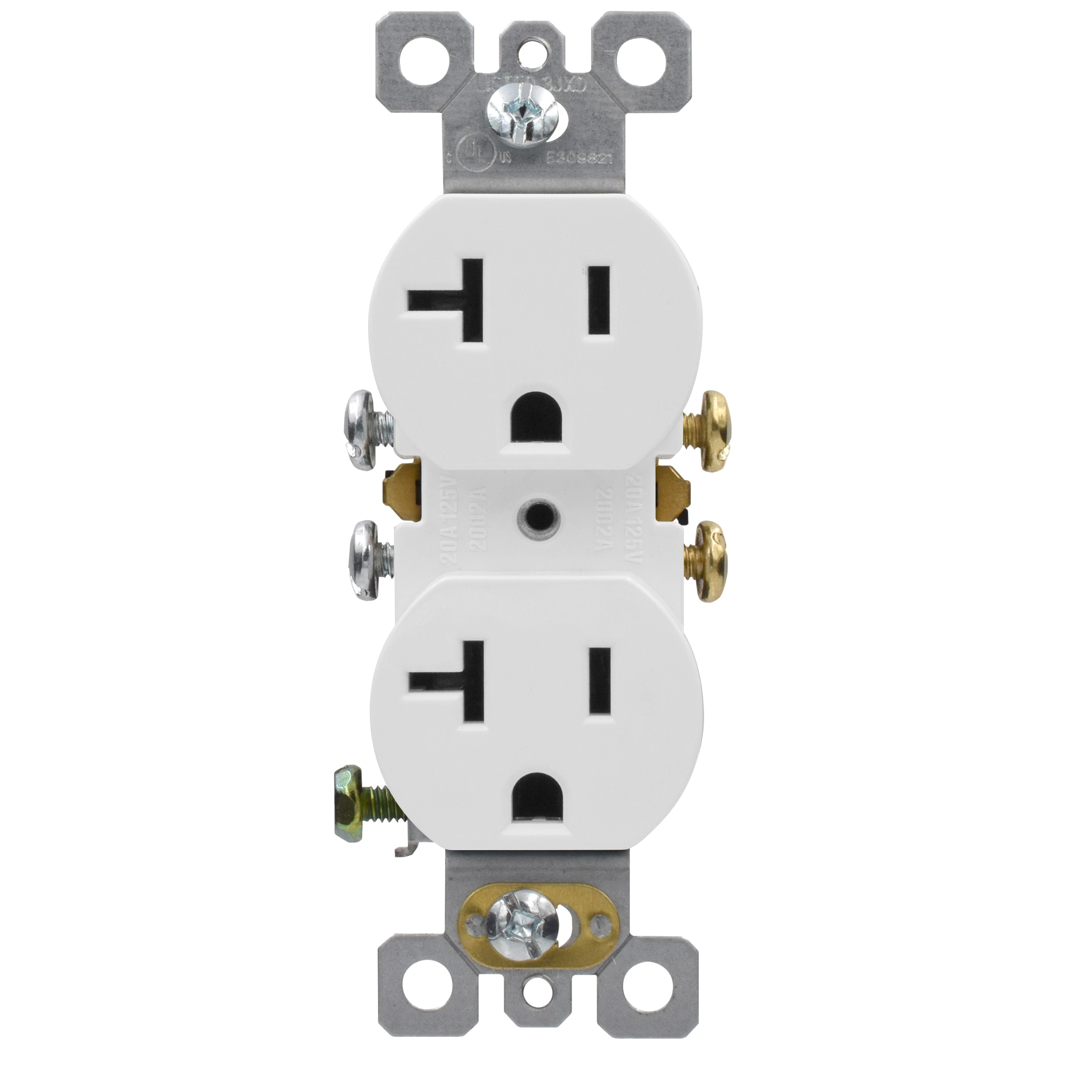 High-impact Resistant Thermoplastic Face Back Body Eliminate Cracks 20 Amp Duplex Receptacle Receptacle Outlet 2 Years 125-volt