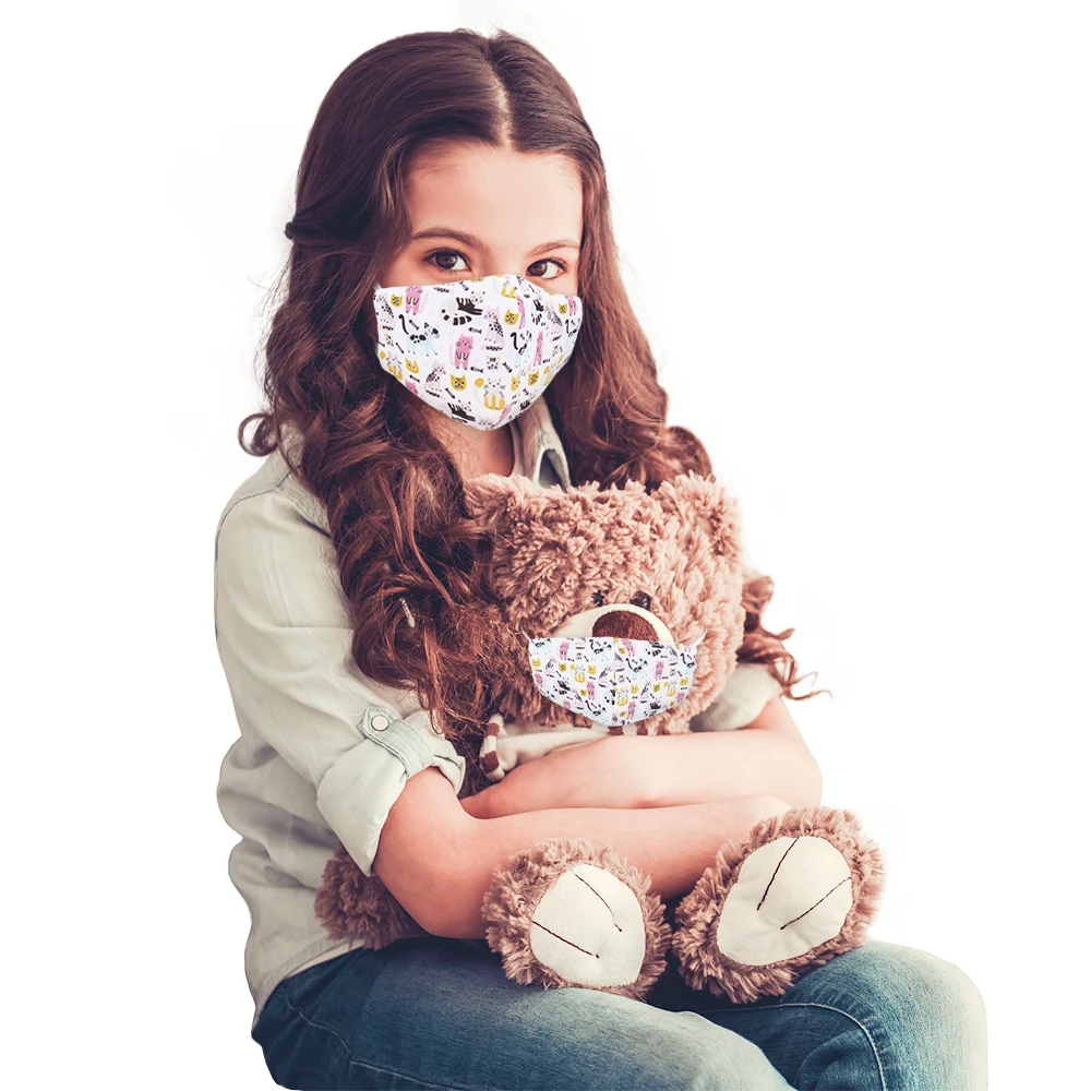 
Exclusive Mini Kids Doll Reusable Facemask Set Fashionable designer cloth face mask 