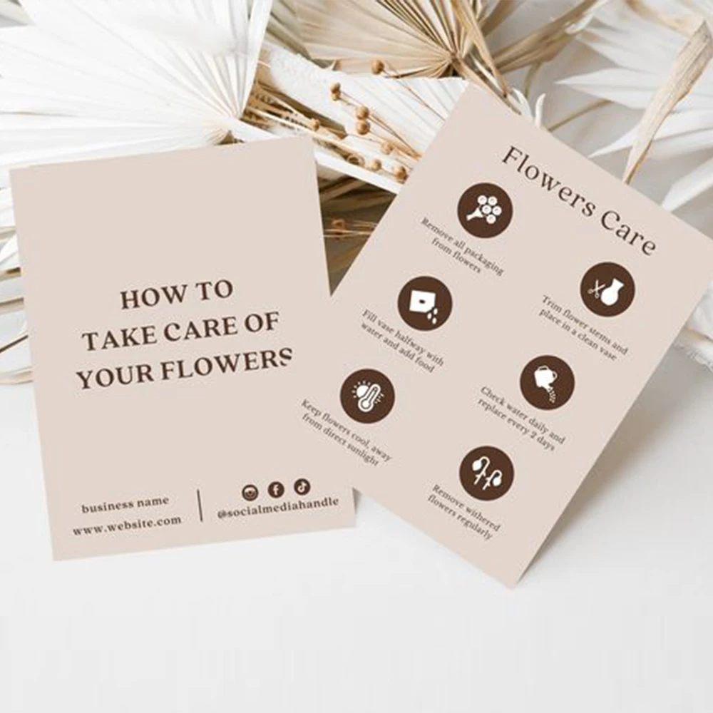 Карта по уходу за цветами