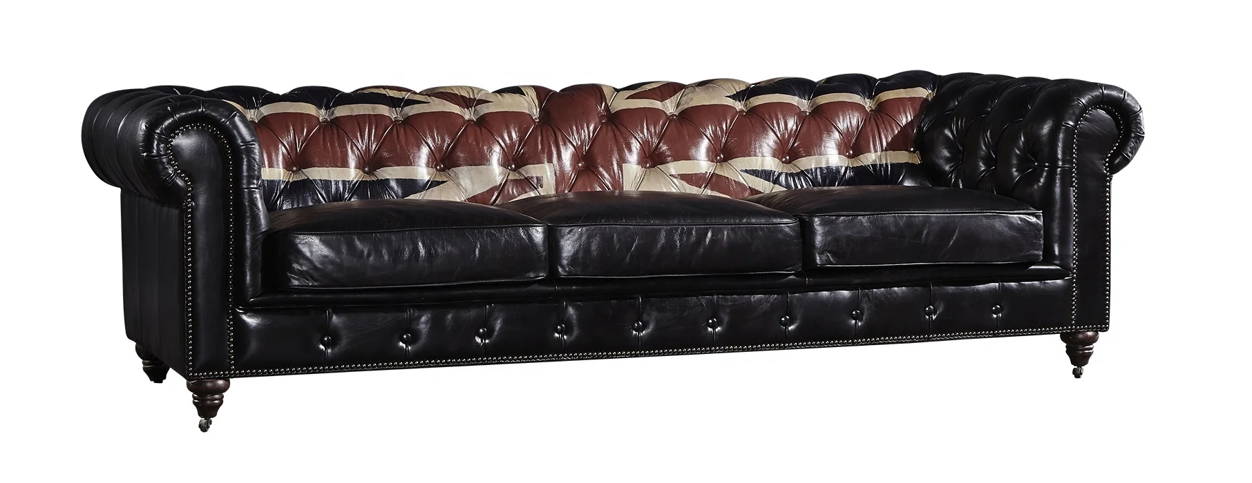 AIRFFY OEM/ODM Factory Union Jack Chesterfield Sofa Set for Living room Hotel Club Furniture