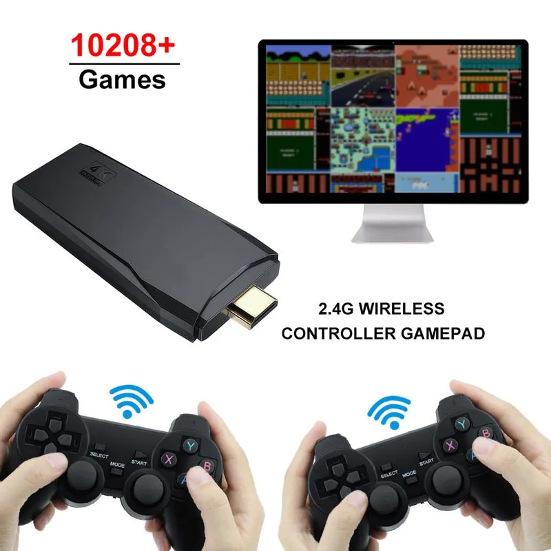 Игровые консоли с беспроводным контроллером 64 ГБ 32 HD 4K 2