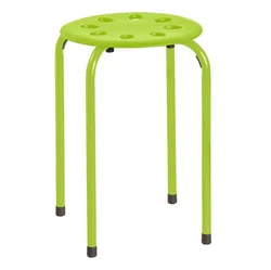 JUSTHOME Cheap price modern design portable stacking plastic stool with metal legs