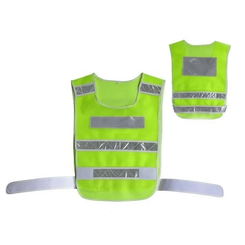 Logo Print OEM Wholesale Industrial Reflective Strips Construction Traffic Safety Vest With Zipper And Pocket