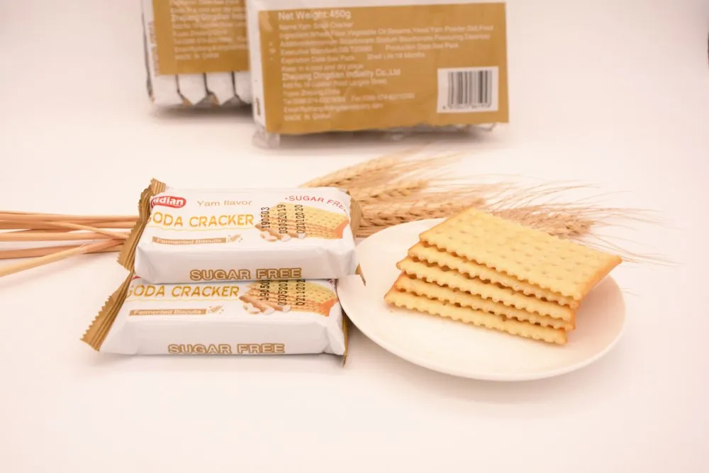 450g Fermented biscuit Yam flavor soda cracker sesame biscuit