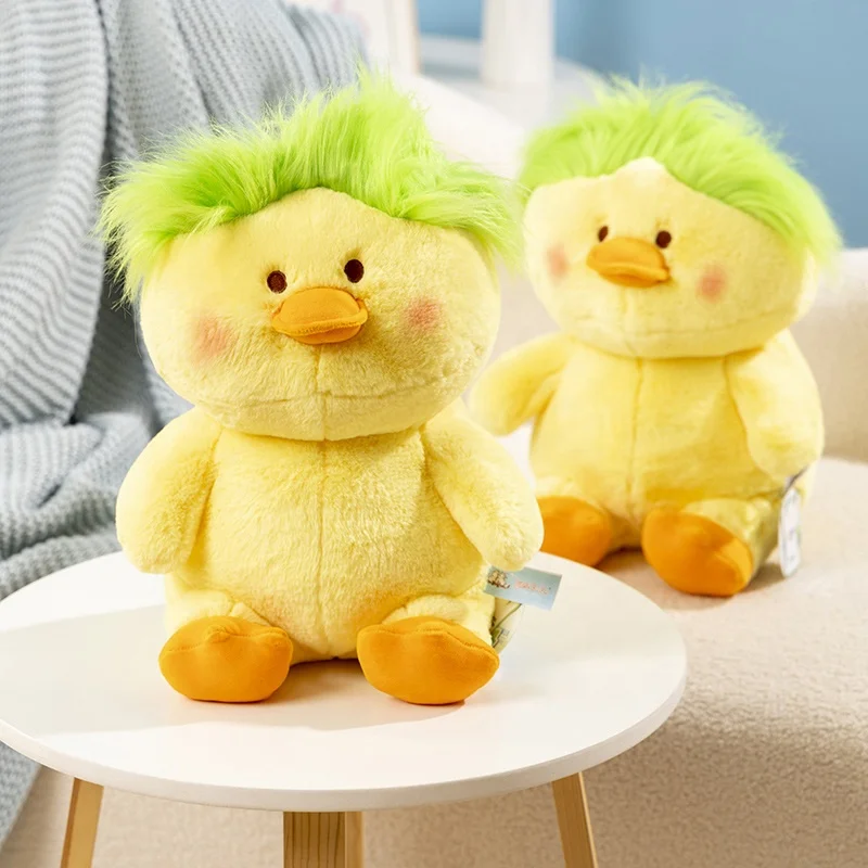 Wholesale Duck Plush Toy Kawaii Soft Stuffed Animal Cute Fluffy Hair Duck Plush Toy
