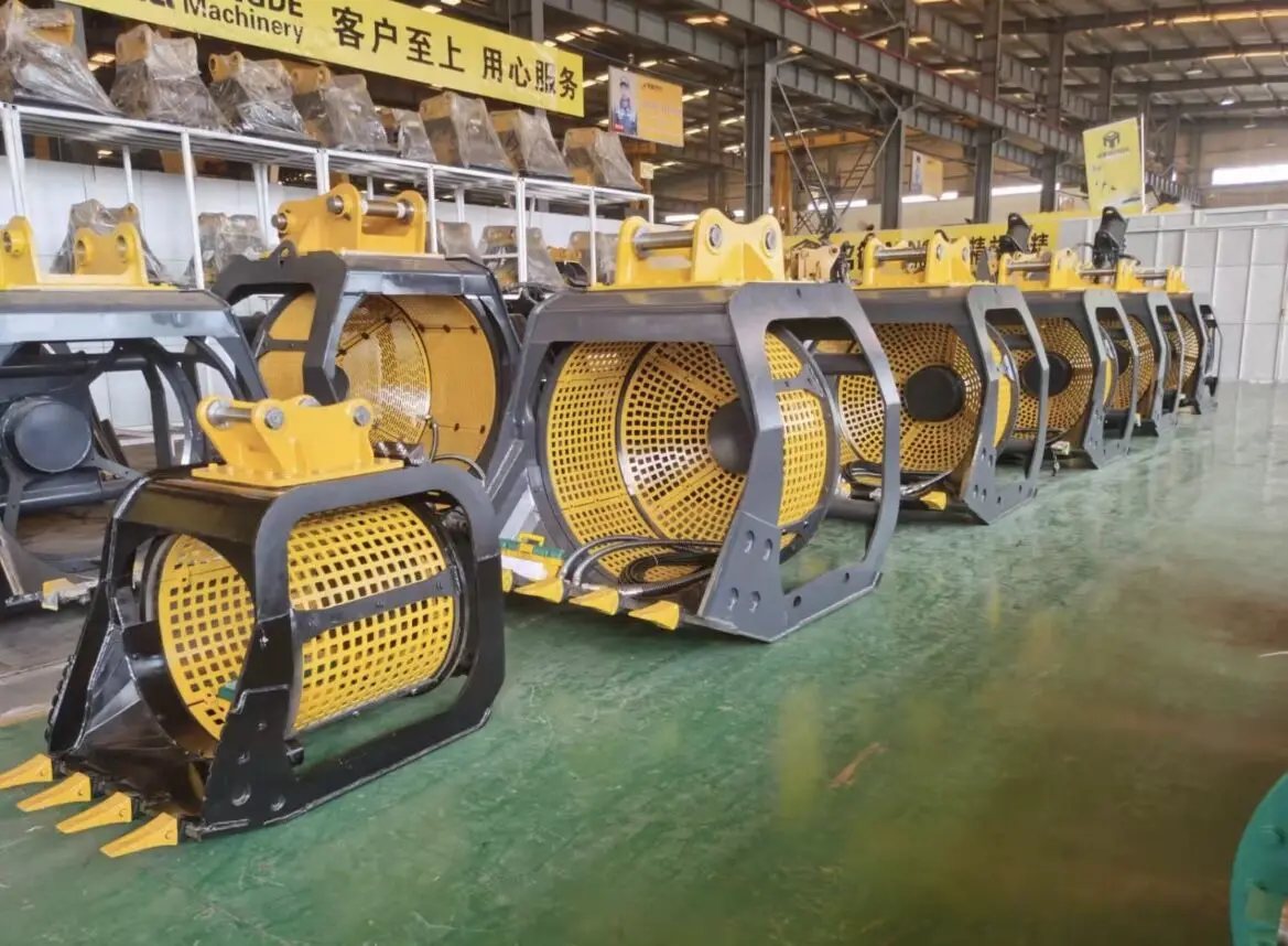 MONDE Excavator Rotating Rotary Screening Bucket Sifting bucket