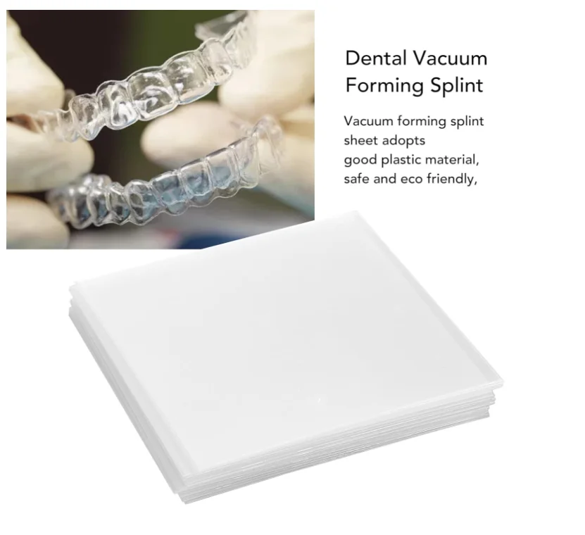 5.2x5.2' 0.8-3.0mm Dental consumables teeth Soft or Hard The Mouth Cavity Mould Slice Splint/Clear Brace