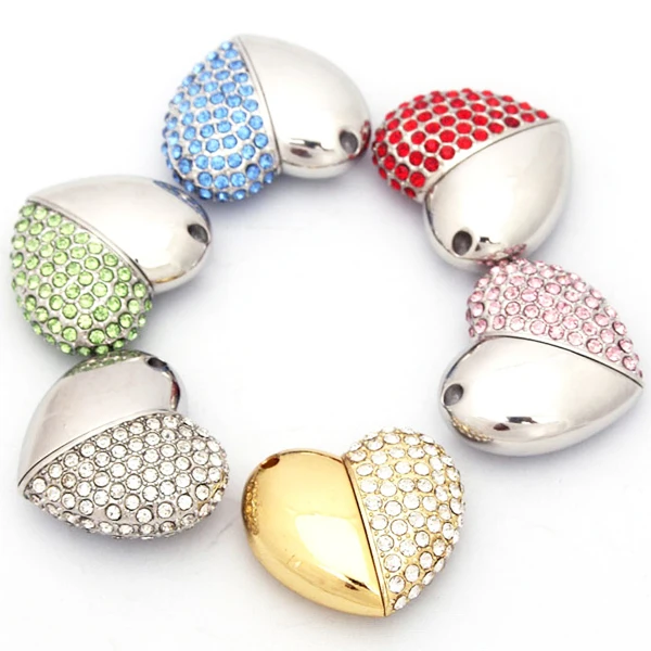 USB-флеш-накопитель в форме сердца, 32 ГБ, 64 ГБ