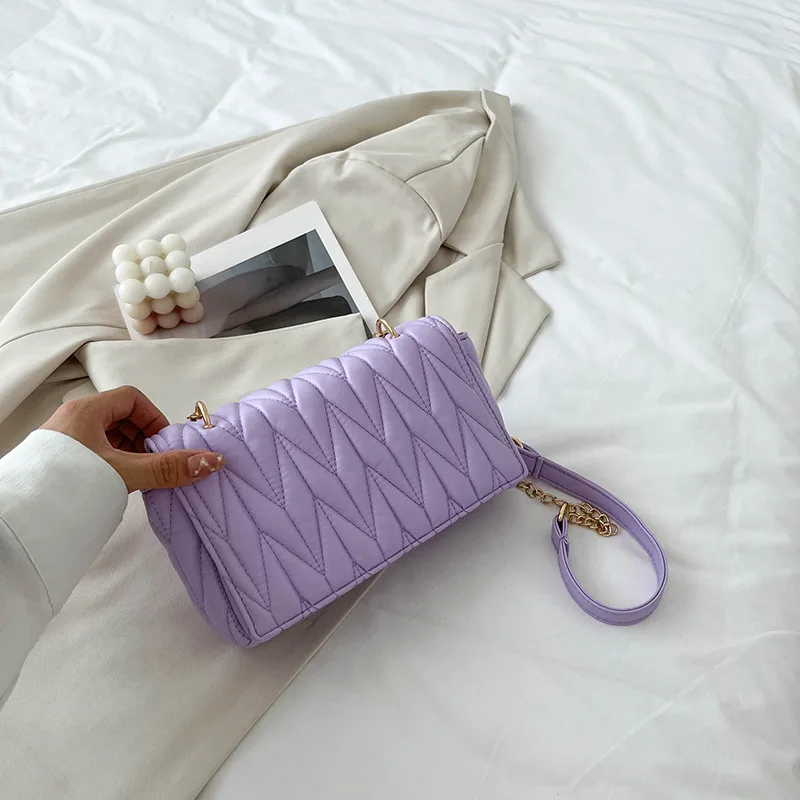 Candy-Colored Mini Square Bag 2023 New Fashion Diamond Embroidery Handbag Simple Shoulder Messenger Bag