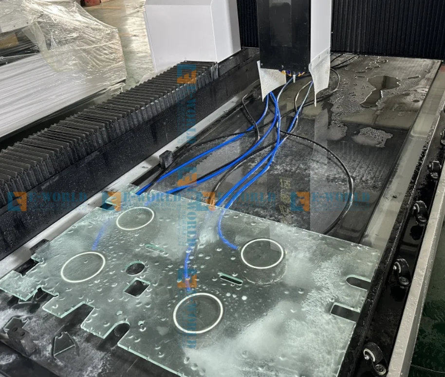 full automatic and plc control CNC Glass Milling Groove Machine used for glass milling and drilling deep processing