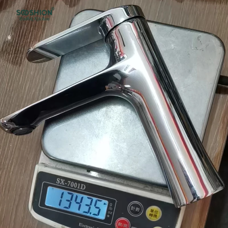 Factory Price Deck Mounted Zinc Body Wash Basin Faucet Bathroom Single Lever Basin Mixer