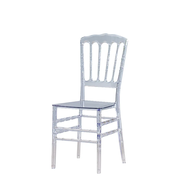 Hot Sell Design Wedding Party Furniture Down stackable wedding chair Napoleon Chair Transparent Chairs