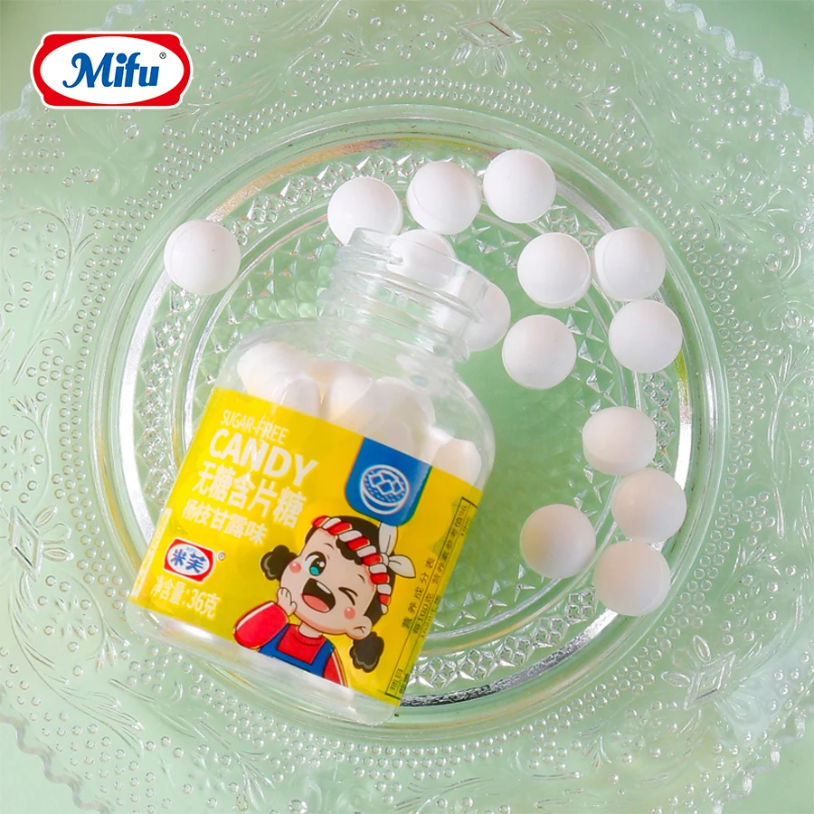 Made in China 36g oval shape bottle mints candy