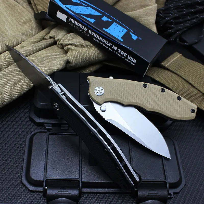 High Hardness G10 Handle Folding Blade Ball Bearing Drop Point D2 Steel Blade Pocket Knives Survival Camping Knife