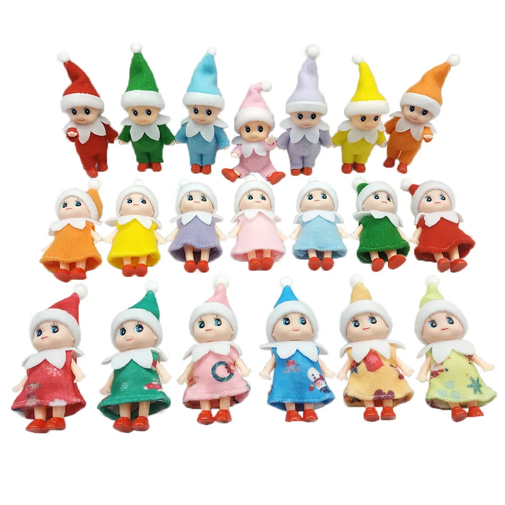 Custom Stock Christmas Baby Elf Dolls Elves Toys Xmas Decoration Doll Kids for Children Gifts