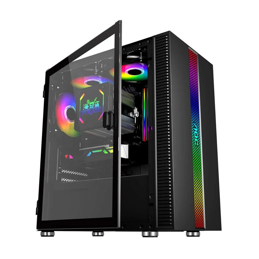 Самый популярный игровой корпус Micro ATX PC с распашным стеклянным компьютерным шкафом
