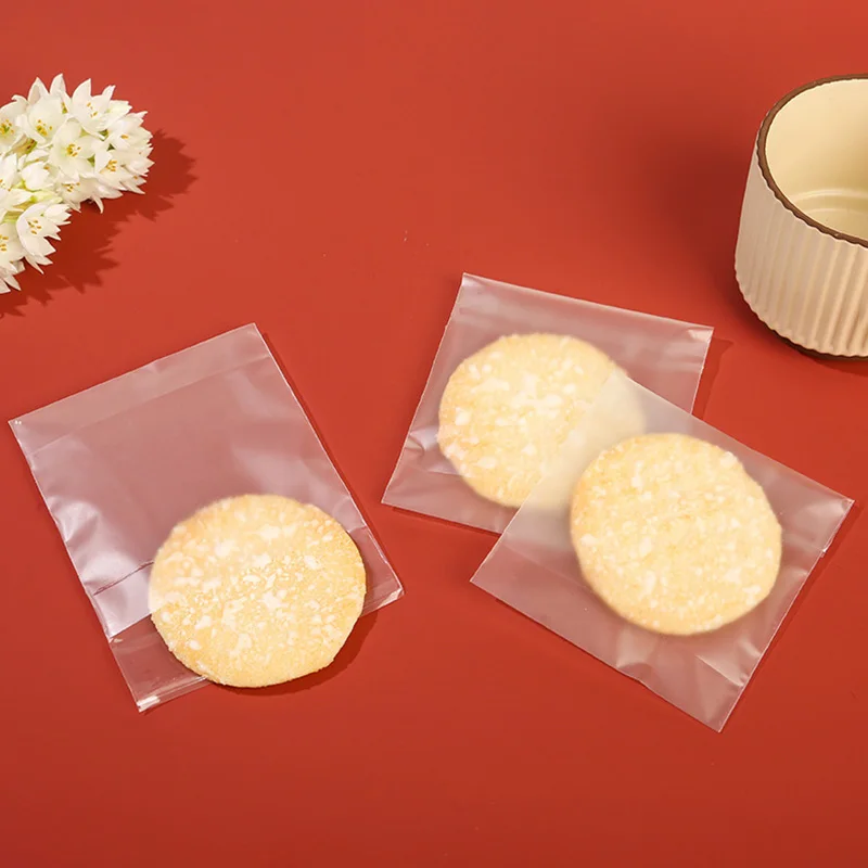 Cookie Bags Clear Self Adhesive Resealable Cellophane Matte Cookie Bags for Wedding Birthday Candy Biscuits