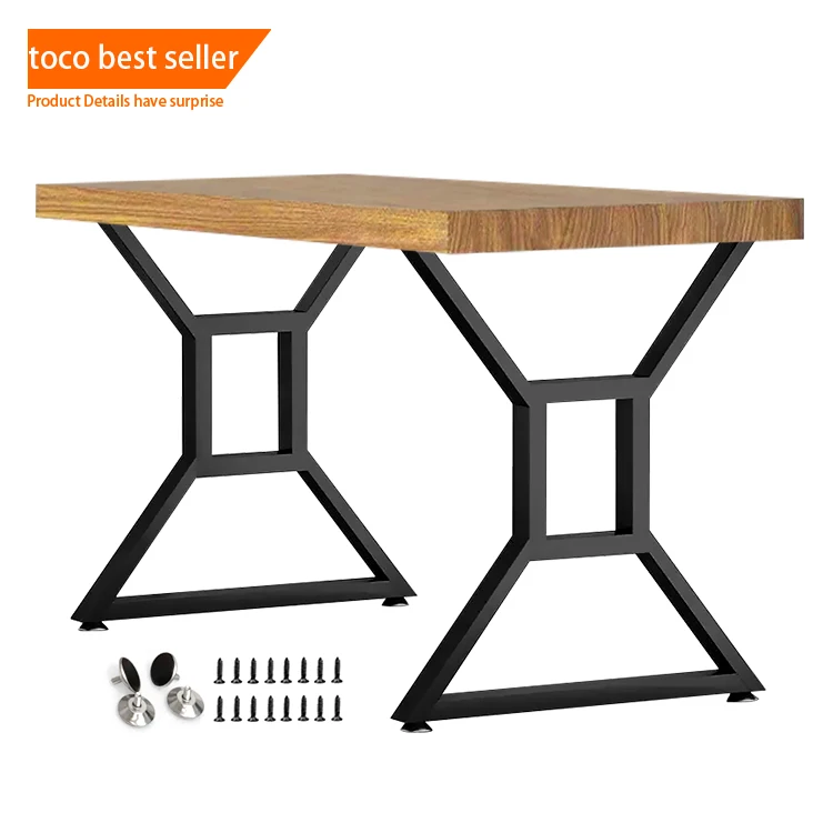 Table Legs Industrial Cast Iron Steel Frame X Shape Office Desk Dinning Bench Coffee Dining Furniture Metal Table Legs For Table