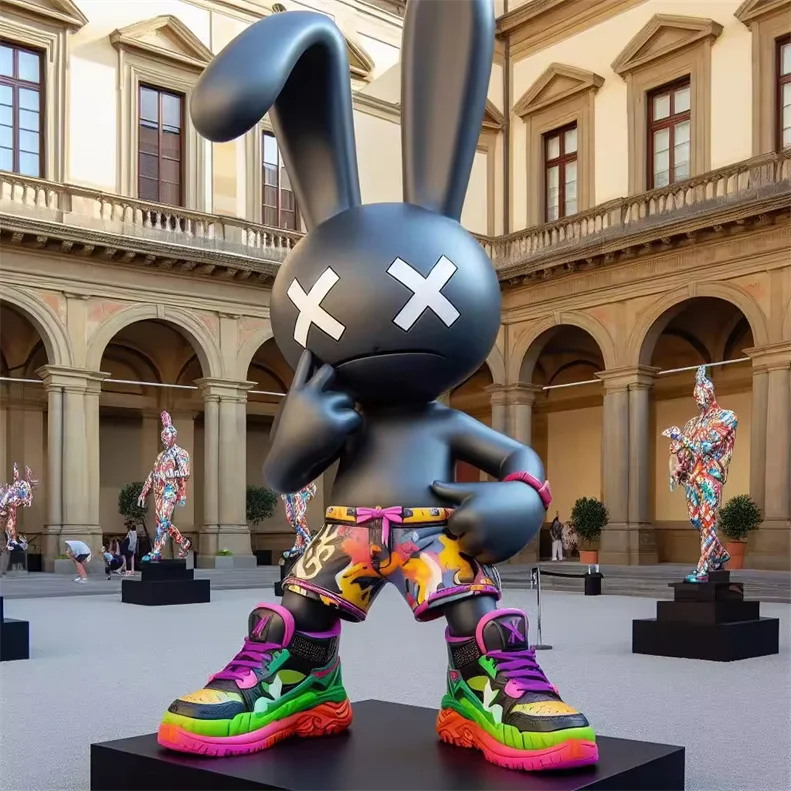 Factory Design Pop Art Large Design Theme park Decoration Custom garden fiberglass sculpture