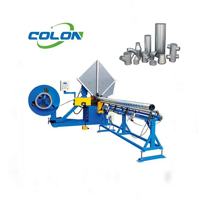 Factory price HVAC round pipe spiral duct making forming machine