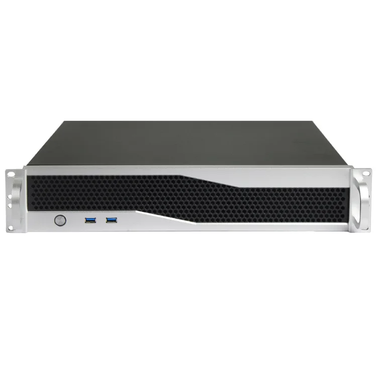 19 Inch Industrial PC Case With Two 8025 Fans 400MM Depth 2U Server Computer Case