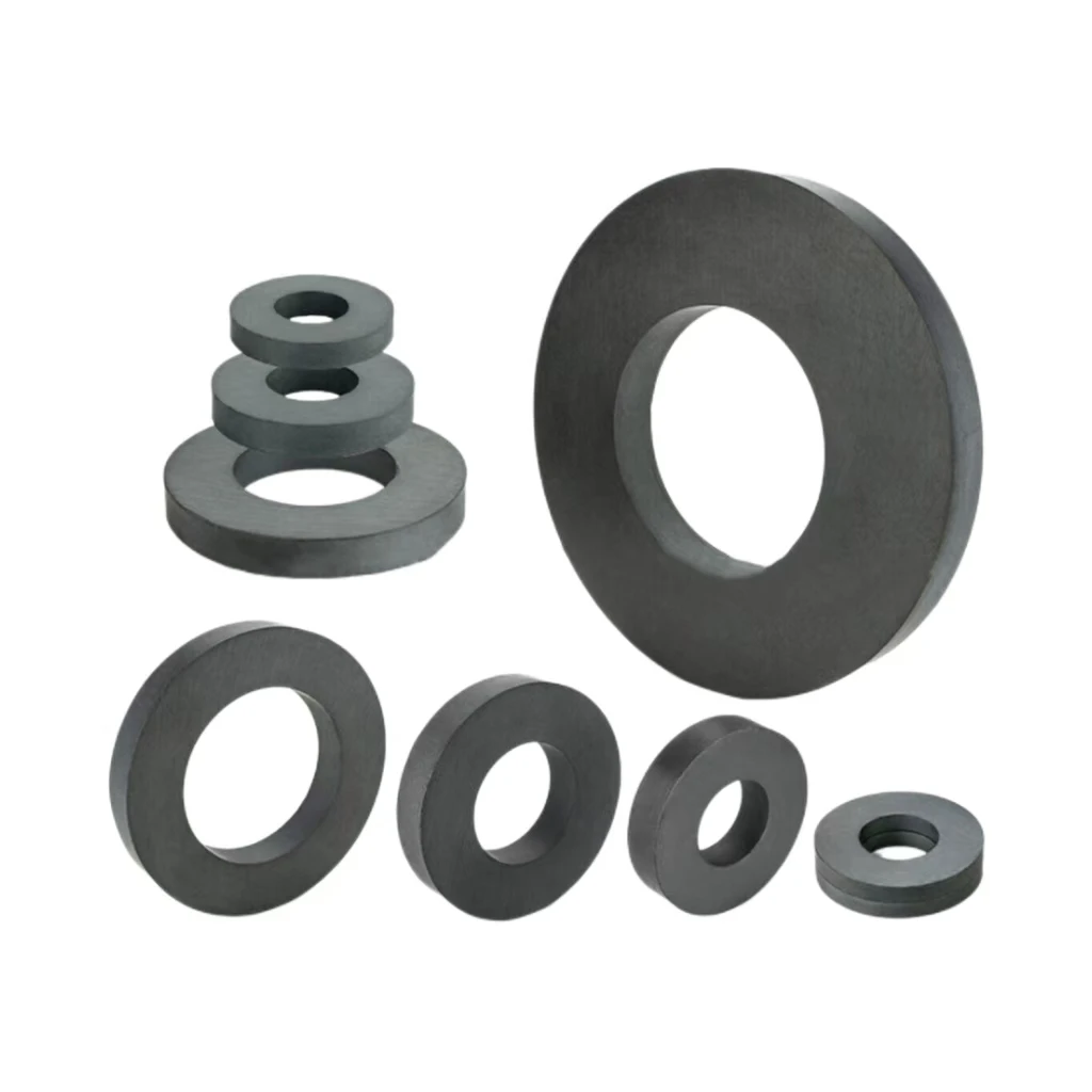 Multipurpose Ceramic Ferrite Round Magnet Customized Ring Magnet