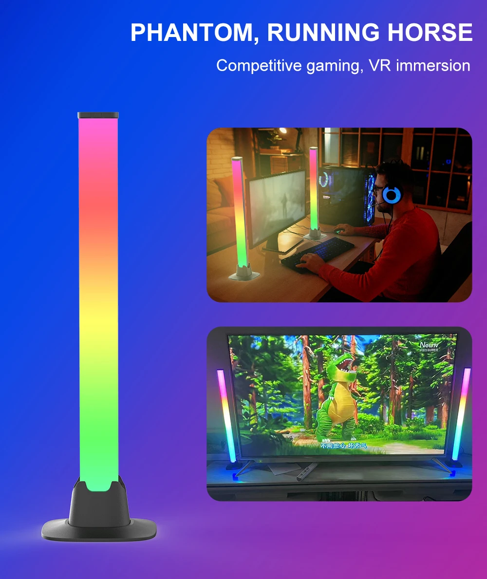 Hot Selling Rgb Remote Touch Control Led Stand Portable Decorative Creative Table Light Music Atmosphere Light