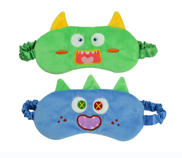 Маска для сна с бархатной вышивкой, милый мультяшный персонаж, маска для глаз, аксессуары для ухода за красотой, новый дизайн 2021