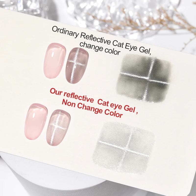 AS Newest Silver Crystal Cat Eye Gel Nail Polish Wholesale Nail Supplies Gel Polish Glitter Colors