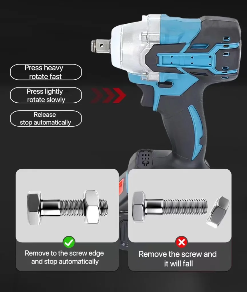 Customized 21V Cordless Impact Wrench High Torque Impact Power Wrench