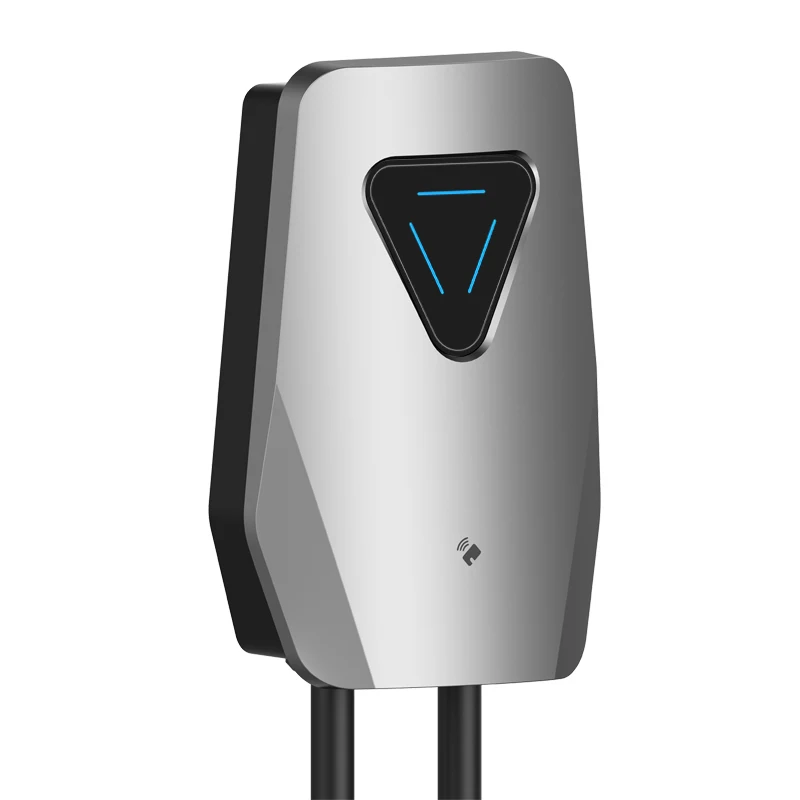 home use commercial use IEC 62196 Wallbox Electric Car Charge Cable EV Charging Station 7kw with LED screen and 5m cables