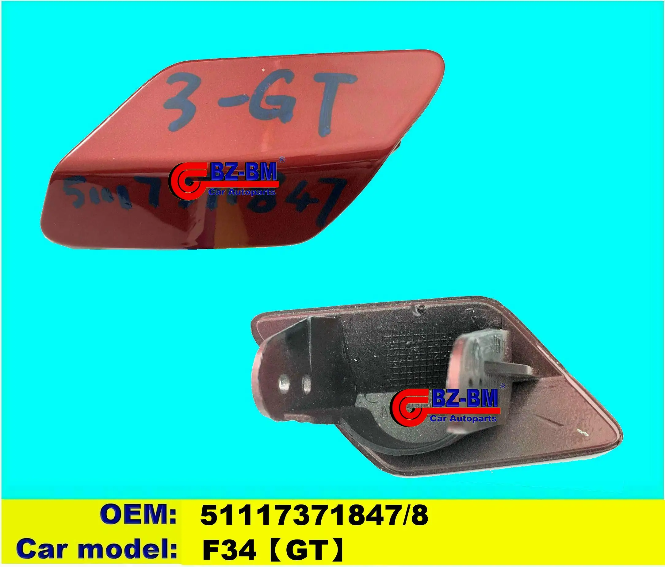 HEADLIGHT WASHER COVER for bmw F10 F18 M5 51118048679 51118048680