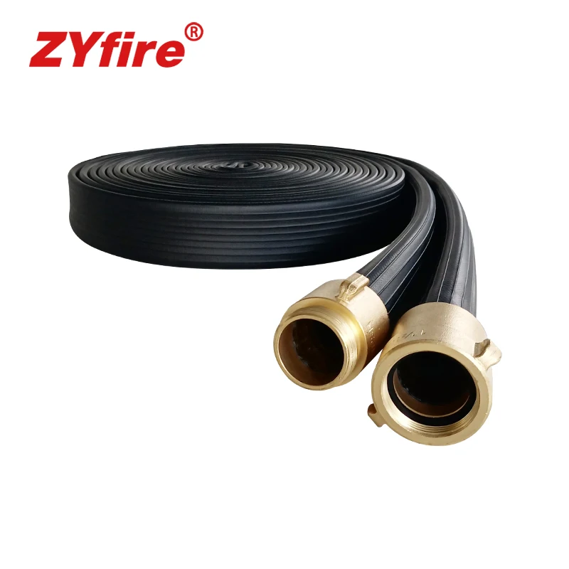 ZYfire BS Certificated Premium High Abraision Resistant Firefighting flexible NBR Covered fire hose