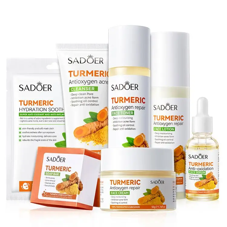 OEM SADOER other products turmeric hydrating vitamin c functional face material facial masks skin care set