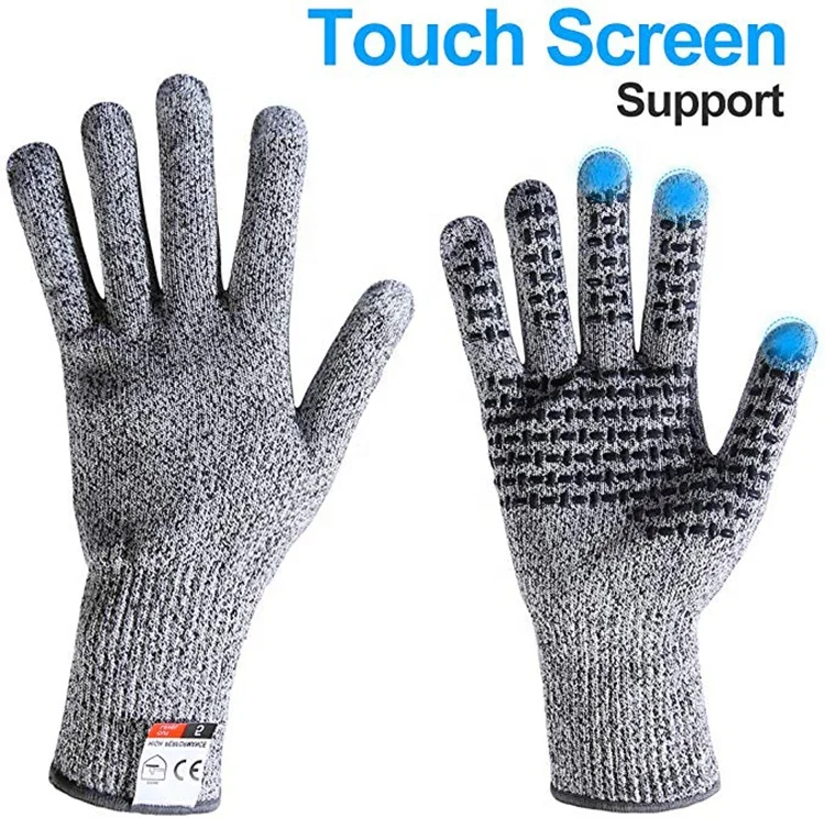 
Level 5 Anti-Cut Touch Screen Cut Resistant Washable Reusable Protector Mitts Gloves 