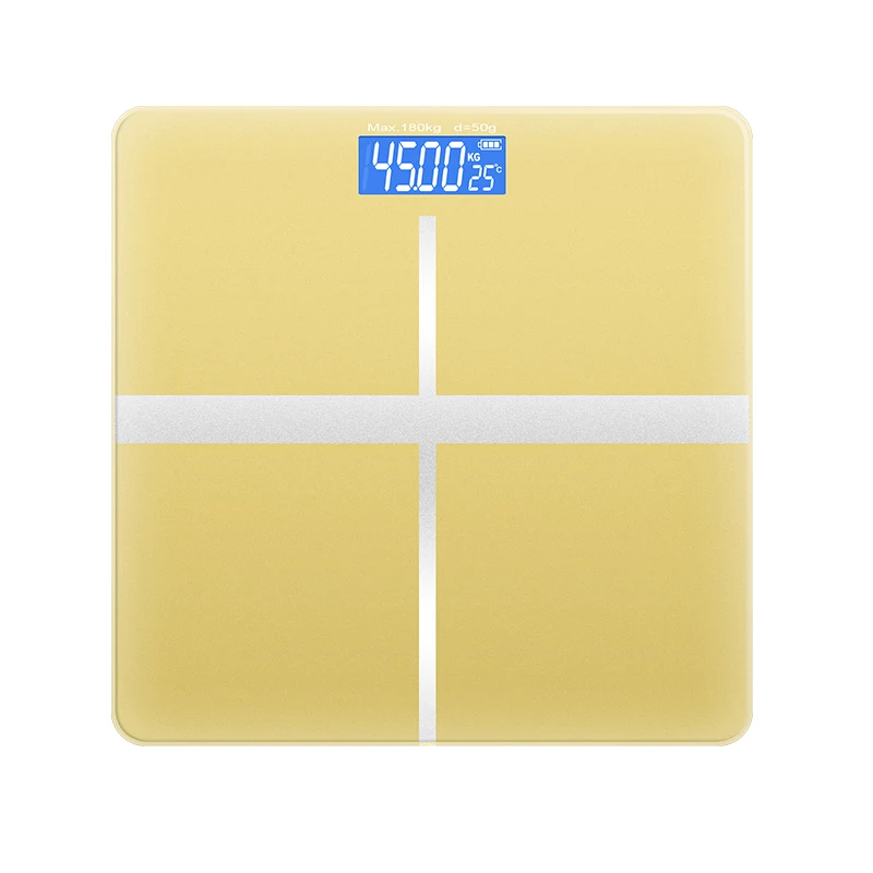 Glass bathroom digital human personal weight scale